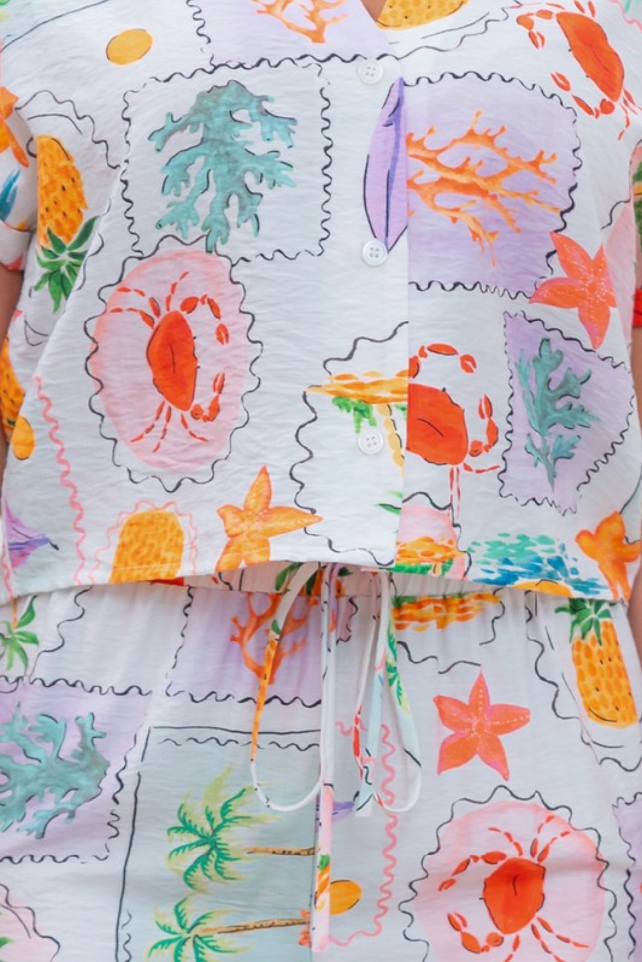 Set pantalón en Lino- Colorful
