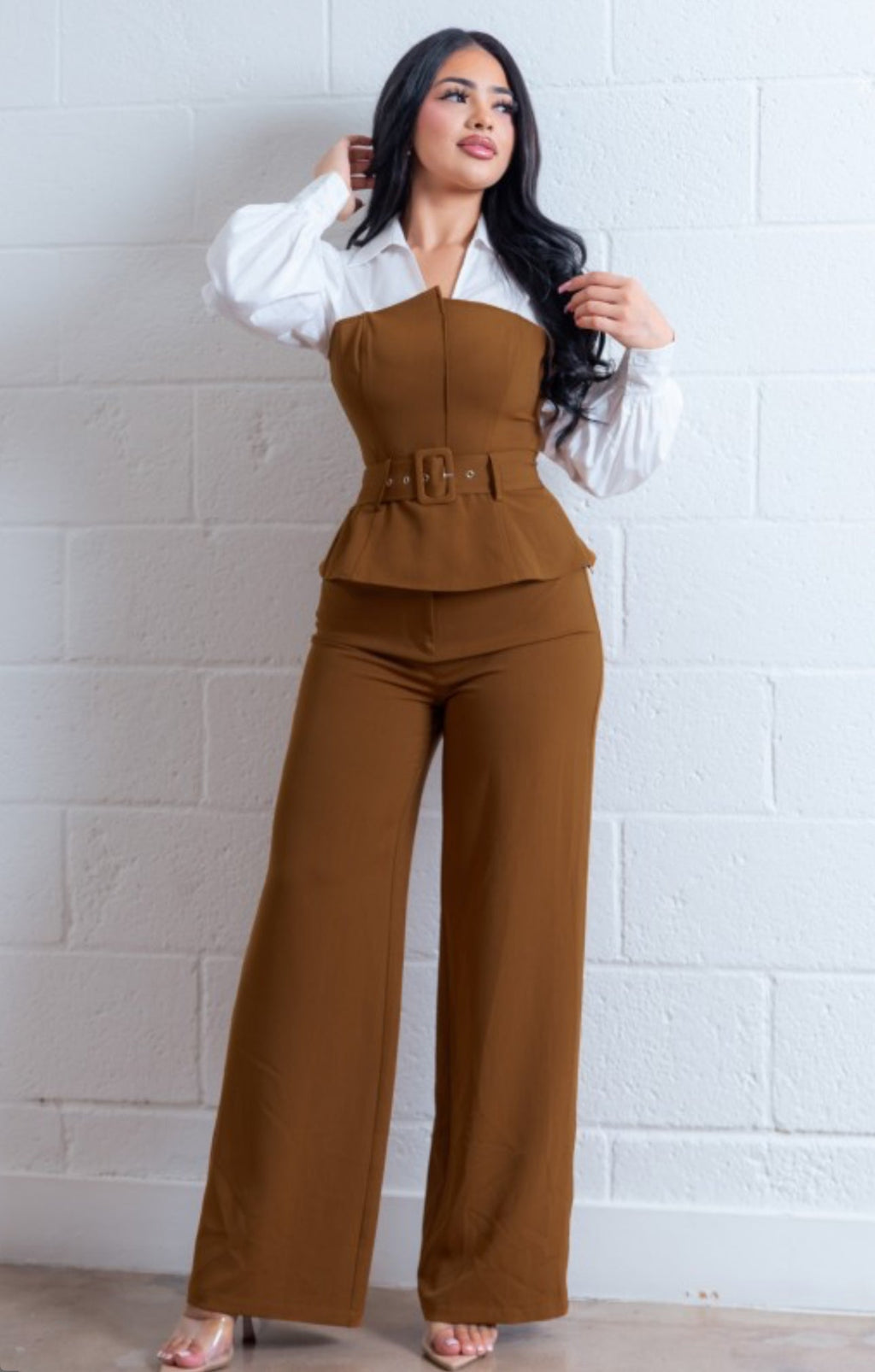 Set blusa y pantalón vestir- Cuello V Daya's Shop