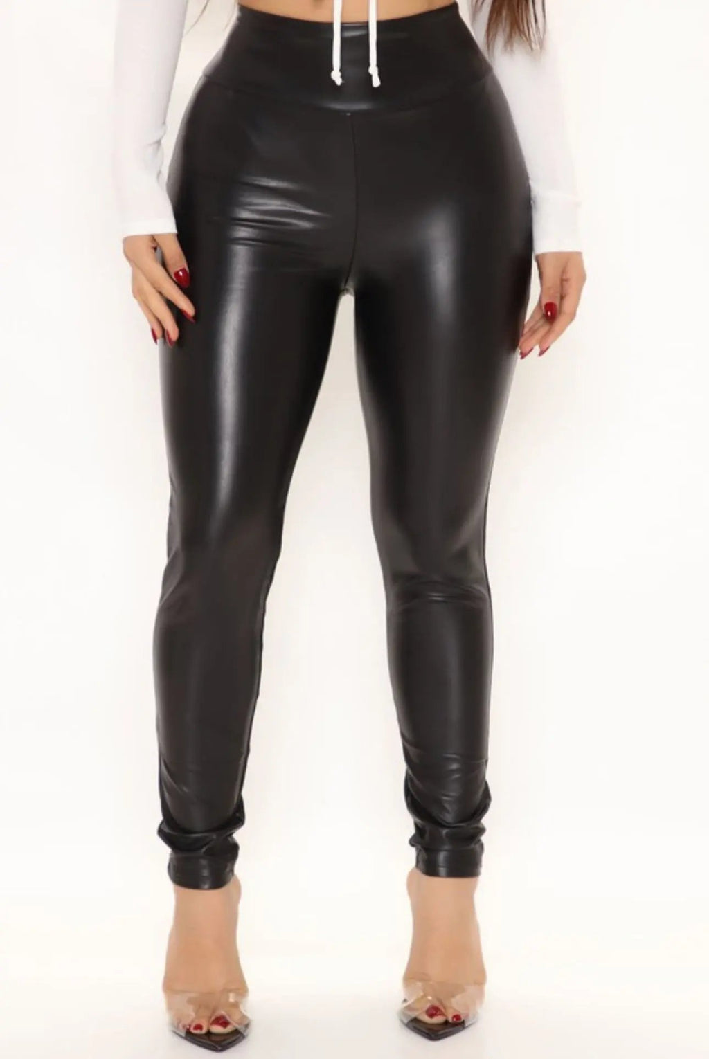 High Waist Faux Leather Leggings Daya's Shop