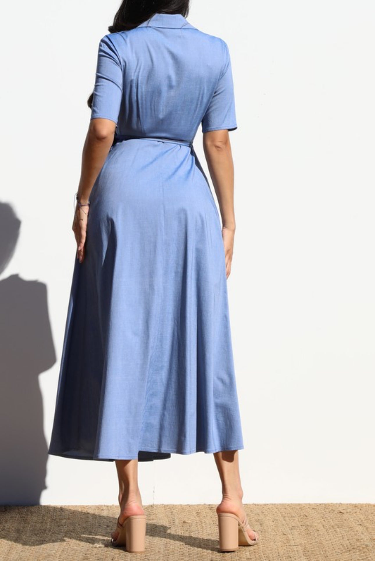 Vestido Camisero en Denim Cruzado – Wrap Denim Shirt Dress