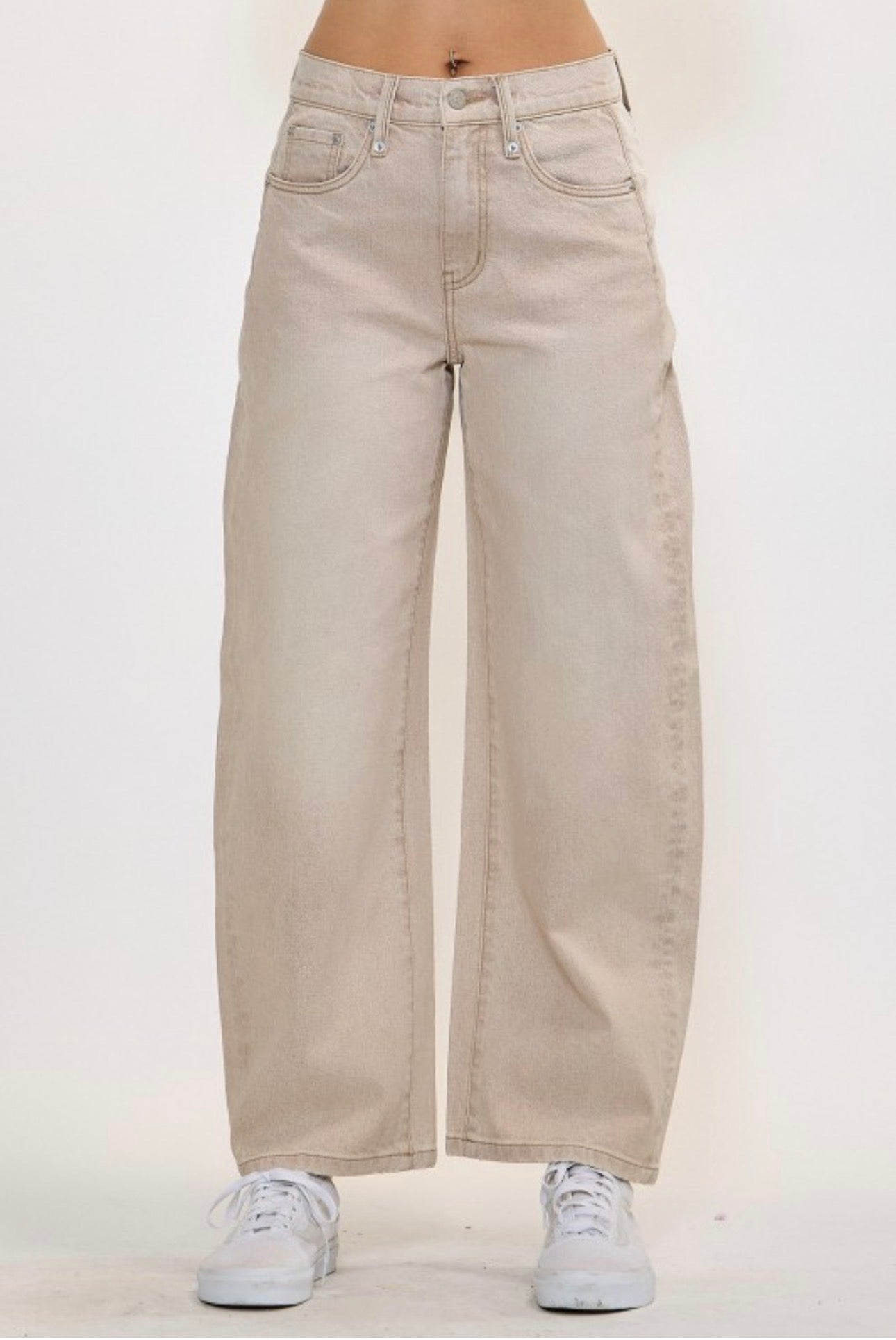 Sulfur Dye Barrel Jeans
