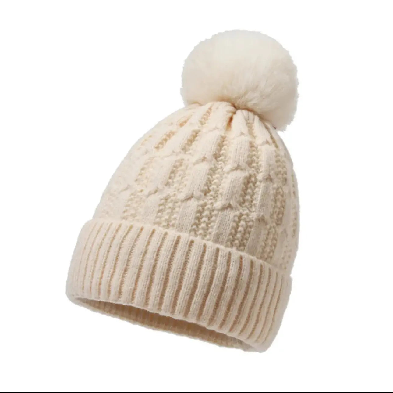 Gorro de Lana estilo Básico con Pompón - Daya's Shop