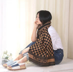 Bufanda imitación cashmere con diseño tablero ajedrez - Daya's Shop