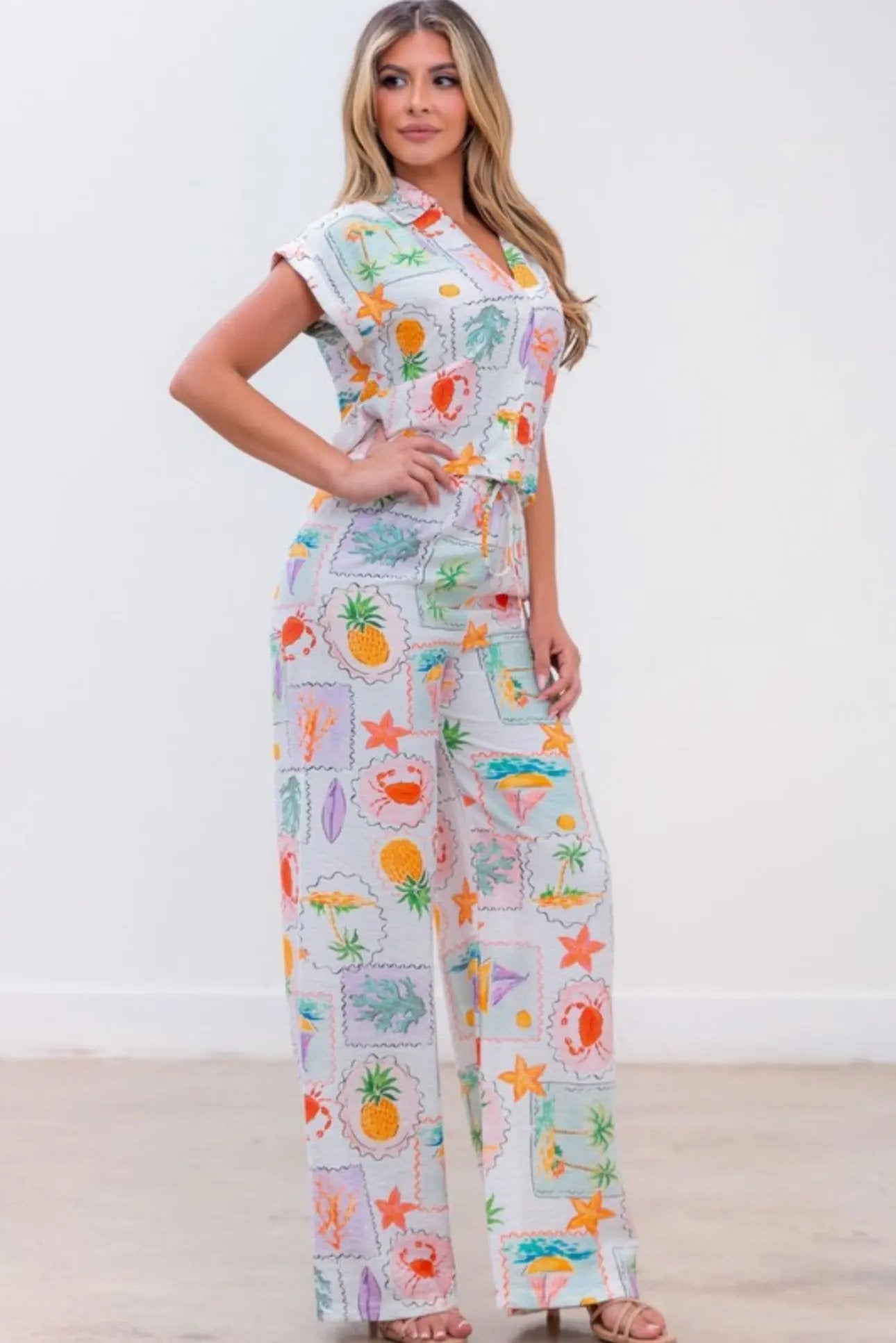 Set pantalón en Lino- Colorful Daya's Shop