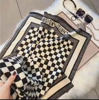 Bufanda imitación cashmere con diseño tablero ajedrez - Daya's Shop