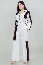 Set Viajero Blanco con detalles negro y rojo Daya's Shop