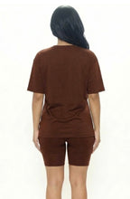 Loose Fit Oversize Shirt Top & Bike Shorts Set