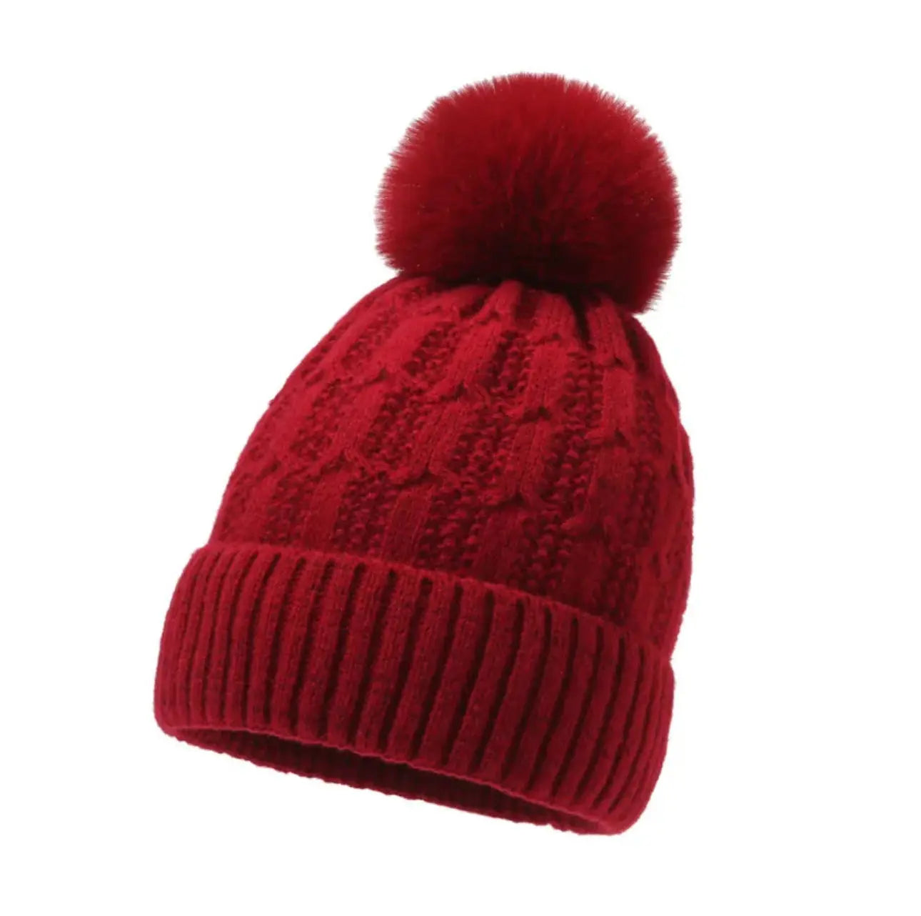 Gorro de Lana estilo Básico con Pompón - Daya's Shop