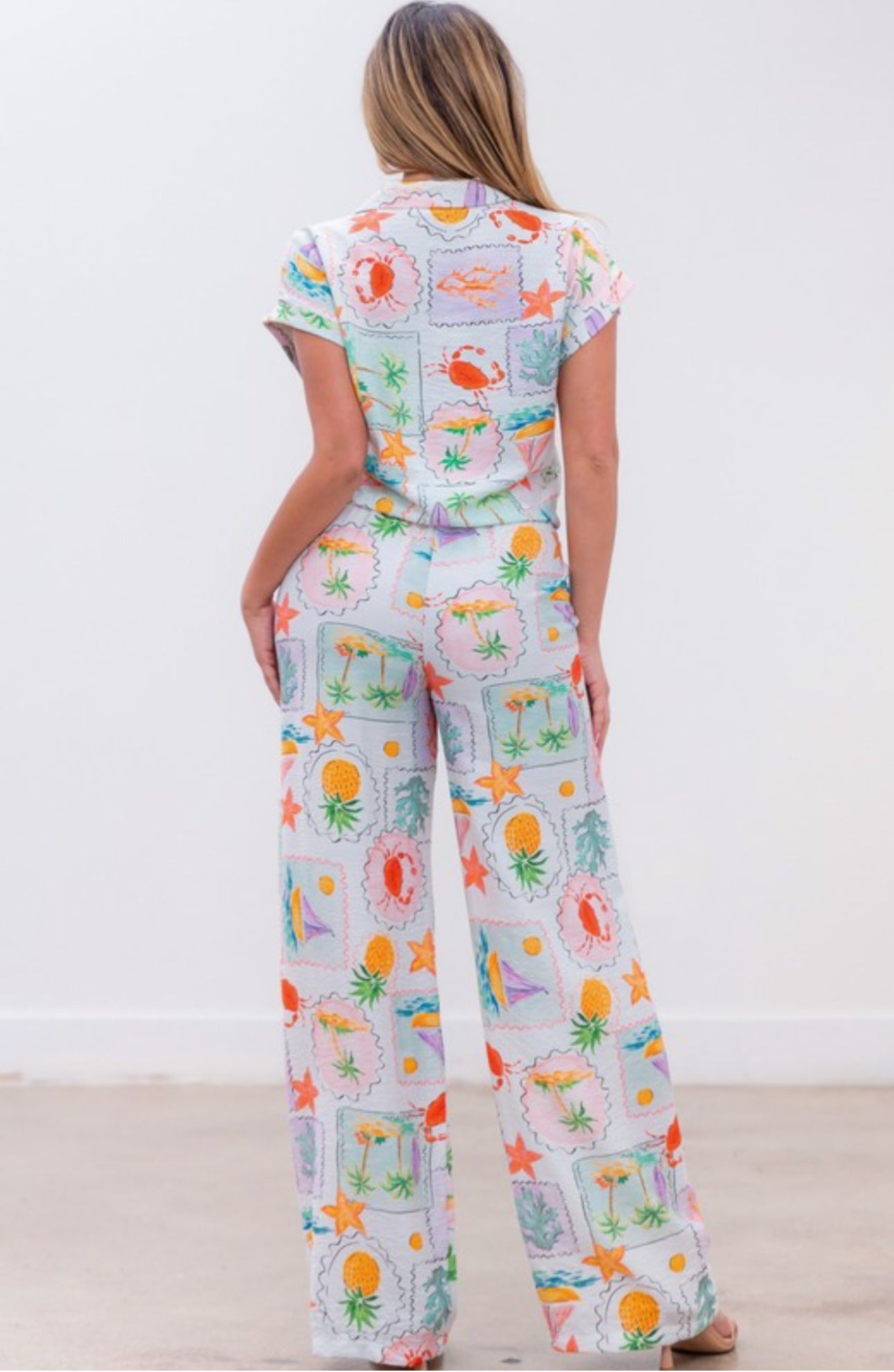 Set pantalón en Lino- Colorful