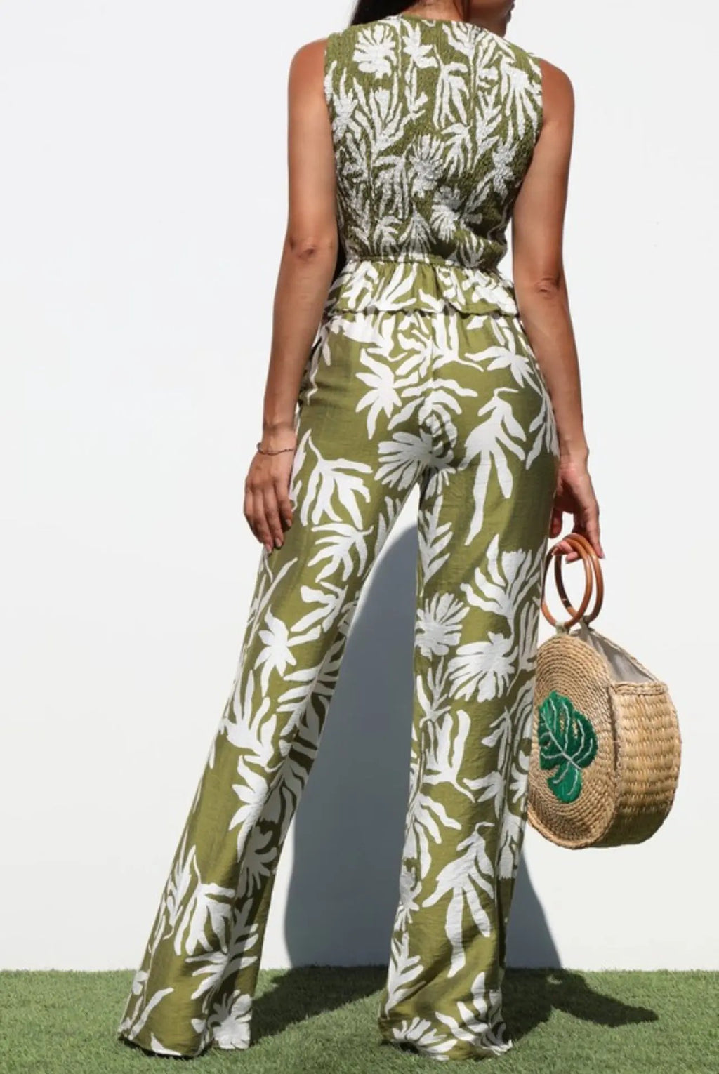 Set Palazo de Lino- Estmapado Daya's Shop