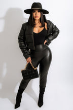 High Waist Faux Leather Leggings Daya's Shop