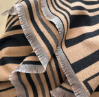 Bufanda a Rayas Gruesa doble cara- Cashmere - Daya's Shop