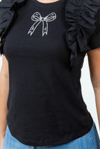 T-Shirt Mangas Cortas con Volantes Daya's Shop