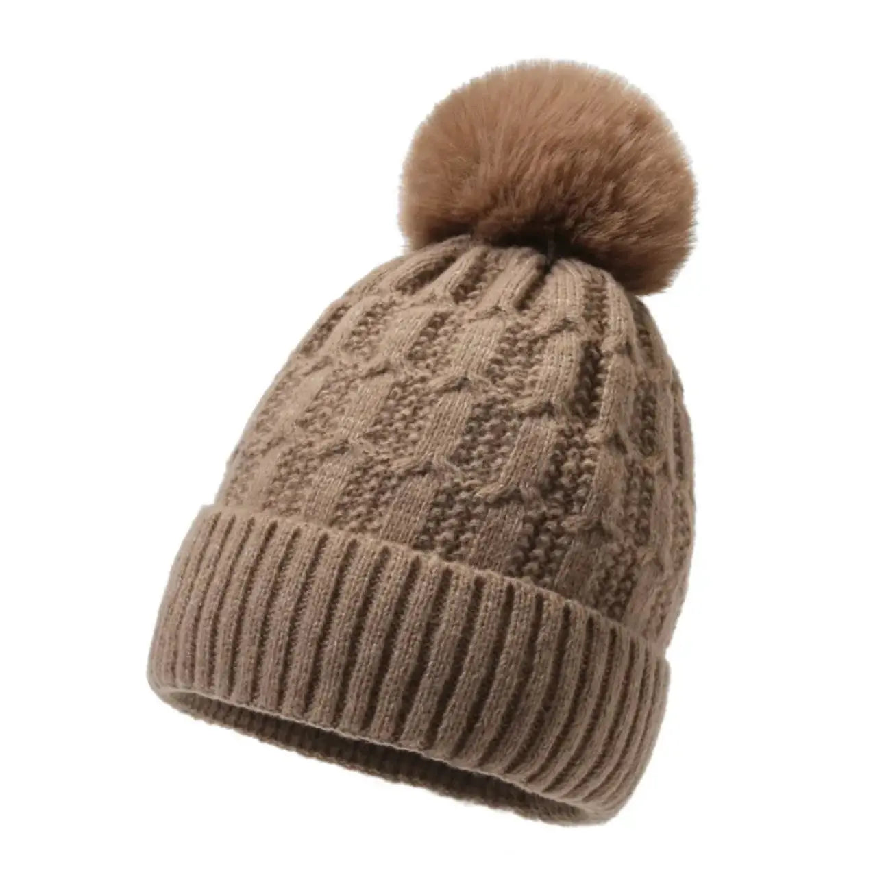 Gorro de Lana estilo Básico con Pompón - Daya's Shop