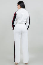 Set Viajero Blanco con detalles negro y rojo Daya's Shop