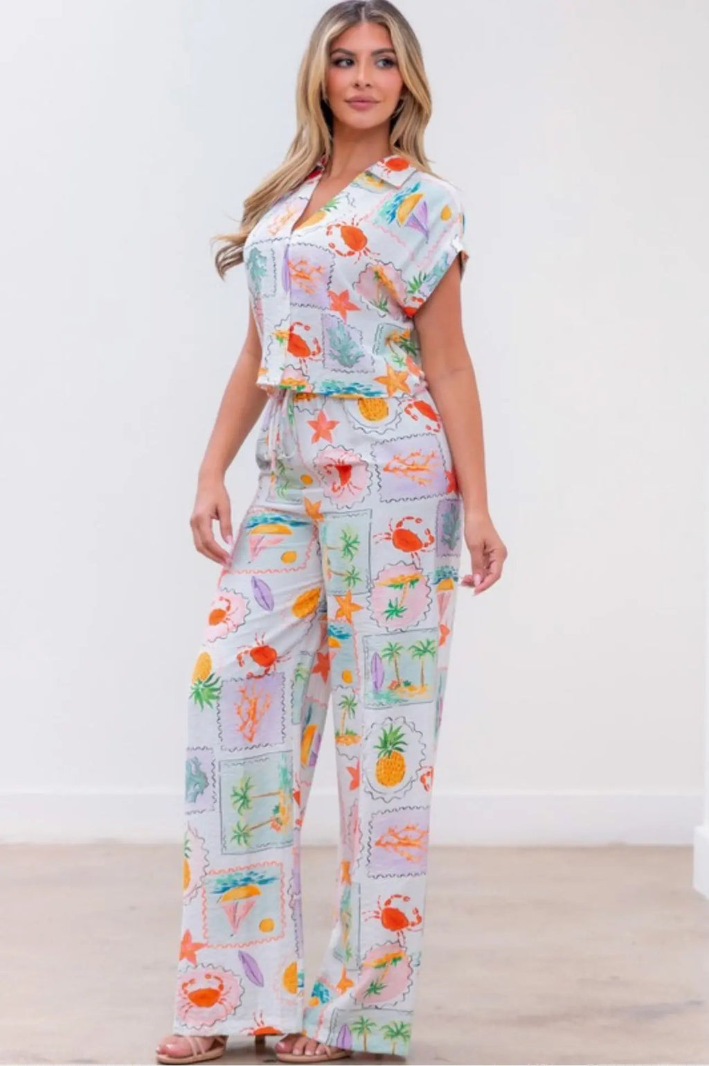 Set pantalón en Lino- Colorful Daya's Shop