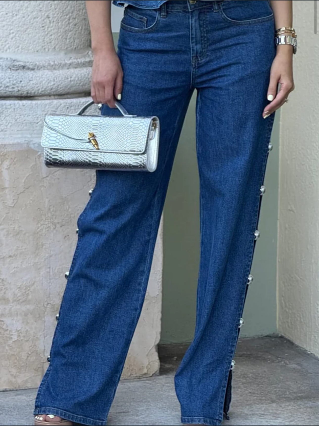 Jean con detalles laterales Daya's Shop