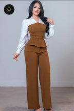 Set blusa y pantalón vestir- Cuello V Daya's Shop