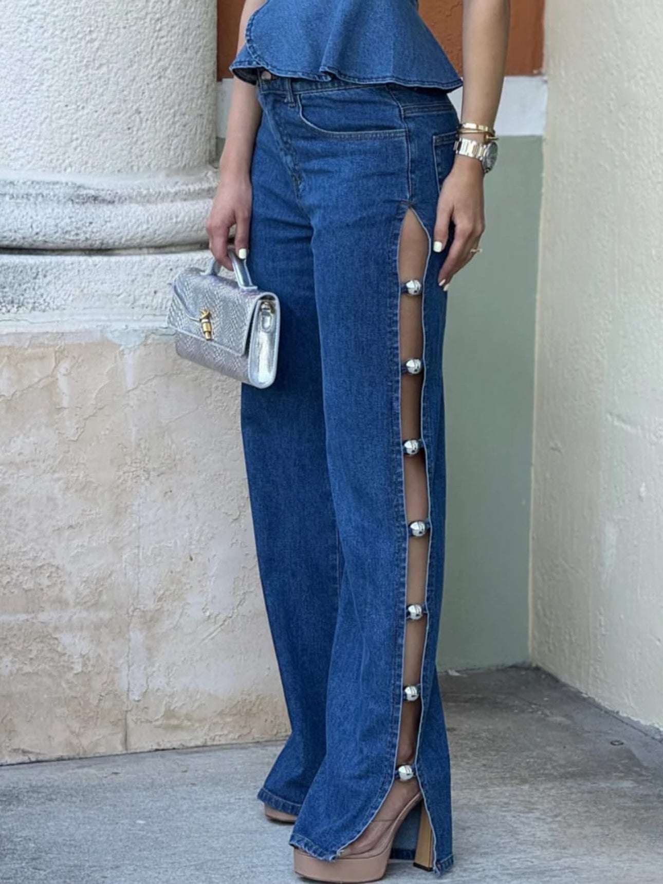 Jean con detalles laterales Daya's Shop