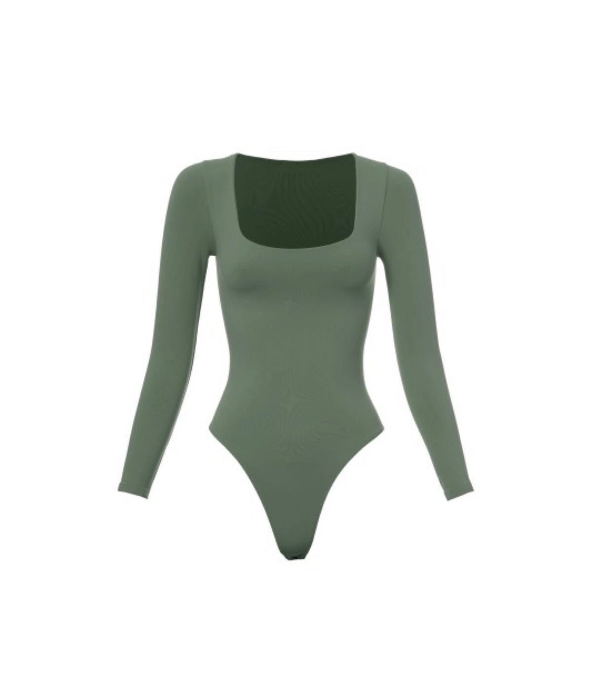 Square Neck Long-Sleeve Bodysuit