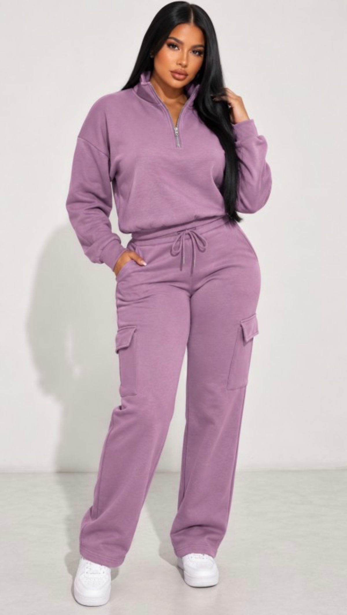 Women's Casual Cargo Pant 2-Piece