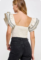 Crop Top de Lino con Volantes – Frescura Natural Daya's Shop