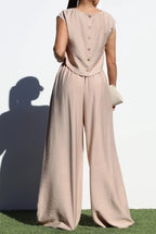 Set Pantalón Palazo- Color Beige Daya's Shop