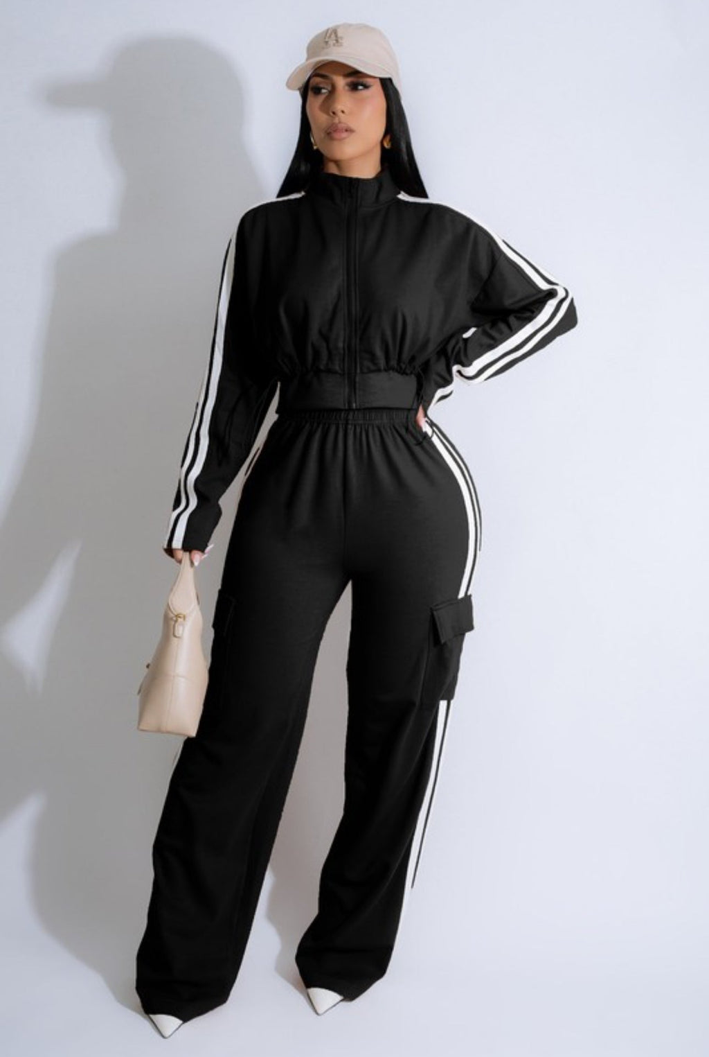 Set Viajero - Línea Lateral Negro y Blanco Daya's Shop